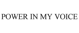 POWER IN MY VOICE trademark