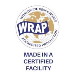 WRAP WORLDWIDE RESPONSIBLE ACCREDITED PRODUCTION MADE IN A CERTIFIED FACILITY trademark