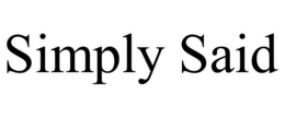 SIMPLY SAID trademark