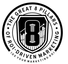 THE GREAT 8 PILLARS OF ROI-DRIVEN MARKETING 10X YOUR MARKETING ROI trademark