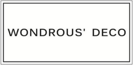 WONDROUS' DECO trademark