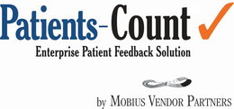 PATIENTS-COUNT ENTERPRISE PATIENT FEEDBACK SOLUTION BY MOBIUS VENDOR PARTNERS trademark