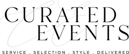 CE CURATED EVENTS SERVICE · SELECTION · STYLE · DELIVERED trademark