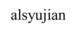 ALSYUJIAN trademark