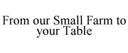 FROM OUR SMALL FARM TO YOUR TABLE trademark