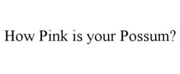 HOW PINK IS YOUR POSSUM? trademark
