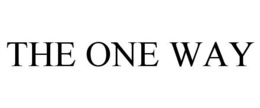 THE ONE WAY trademark