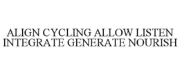 ALIGN CYCLING ALLOW LISTEN INTEGRATE GENERATE NOURISH trademark