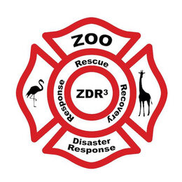 ZOO RESCUE RECOVERY RESPONSE ZDR3 DISASTER RESPONSE trademark