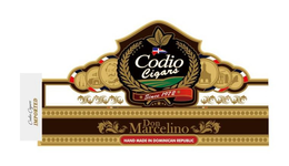 CODIO CIGARS IMPORTED CODIO CIGARS SINCE 1972 DON MARCELINO HAND MADE IN DOMINICAN REPUBLIC trademark