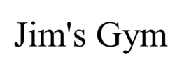 JIM'S GYM trademark