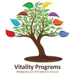 VITALITY PROGRAMS HELPING YOU AGE-WELL AND STAY YOUNGER trademark