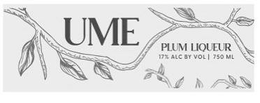 UME PLUM LIQUEUR 17% ALC BY VOL 750 ML trademark