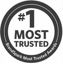 #1 MOST TRUSTED BRANDSPARK MOST TRUSTED AWARDS trademark