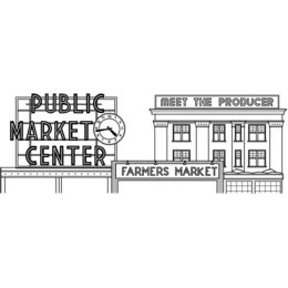 PUBLIC MARKET CENTER MEET THE PRODUCER FARMERS MARKET trademark