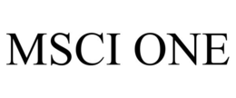MSCI ONE trademark