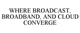 WHERE BROADCAST, BROADBAND, AND CLOUD CONVERGE trademark