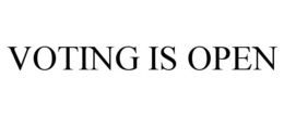 VOTING IS OPEN trademark