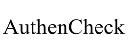 AUTHENCHECK trademark