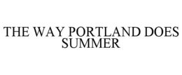 THE WAY PORTLAND DOES SUMMER trademark