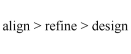 ALIGN > REFINE > DESIGN trademark