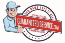 OUR NAME SAYS IT ALL HEATING & COOLING GUARANTEED SERVICE.COM PLUMBING & ELECTRIC trademark