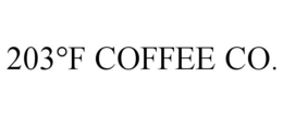 203°F COFFEE CO. trademark