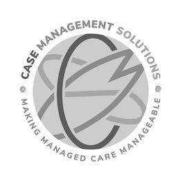 CMS CASE MANAGEMENT SOLUTIONS MAKING MANAGED CARE MANAGEABLE trademark