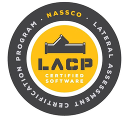 NASSCO LATERAL ASSESSMENT CERTIFICATION PROGRAM LACP CERTIFIED SOFTWARE trademark