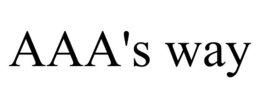 AAA'S WAY trademark