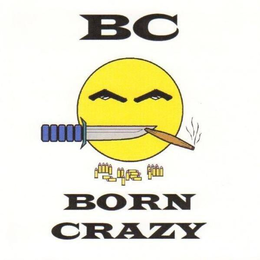 BC BORN CRAZY trademark