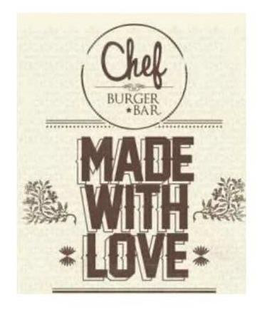 CHEF BURGER BAR MADE WITH LOVE trademark