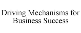 DRIVING MECHANISMS FOR BUSINESS SUCCESS trademark