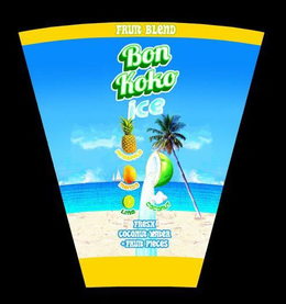 FRUIT BLEND BON KOKO ICE PINEAPPLE MANGO LIME COCONUT FRESH COCONUT WATER + FRUIT PIECES trademark