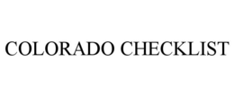 COLORADO CHECKLIST trademark
