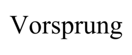 VORSPRUNG trademark