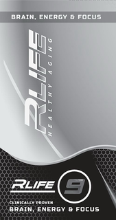 BRAIN, ENERGY & FOCUS RLIFE HEALTHY AGING RLIFE 9 CLINICALLY PROVEN BRAIN, ENERGY & FOCUS trademark