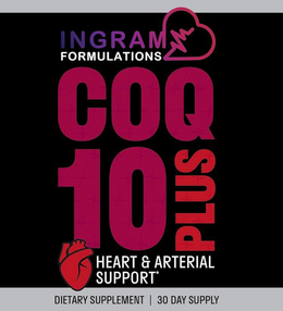 COQ10 PLUS HEART AND ARTERIAL SUPPORT INGRAM FORMULATIONS DIETARY SUPPLEMENT 30 DAY SUPPLY trademark