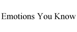 EMOTIONS YOU KNOW trademark
