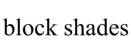 BLOCK SHADES trademark