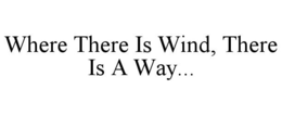 WHERE THERE IS WIND, THERE IS A WAY... trademark