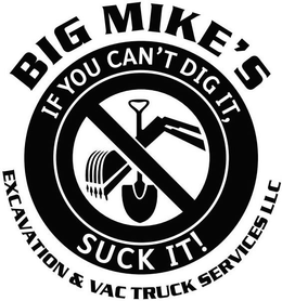 BIG MIKE'S EXCAVATION & VAC TRUCK SERVICES LLC IF YOU CAN'T DIG IT, SUCK IT! trademark