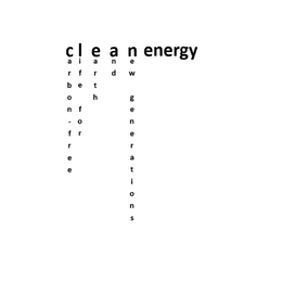 CLEAN ENERGY CARBON - FREE LIFE FOR EARTH AND NEW GENERATIONS trademark