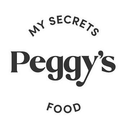 MY SECRETS PEGGY'S FOOD trademark