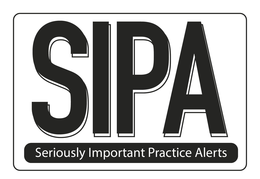 SIPA SERIOUSLY IMPORTANT PRACTICE ALERTS trademark