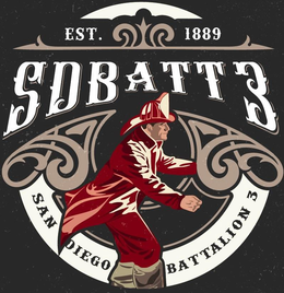 EST. 1889 SDBATT3 SAN DIEGO BATTALION 3 trademark
