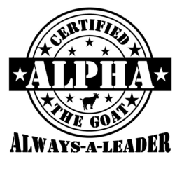 CERTIFIED ALPHA THE GOAT ALWAYS-A-LEADER trademark