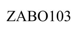 ZABO103 trademark
