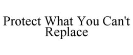 PROTECT WHAT YOU CAN'T REPLACE trademark