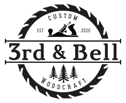 CUSTOM WOODCRAFT EST 2020 3RD & BELL trademark